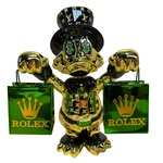 Dagobert Duck Beeld, Lior24, Zwart, goud en metallic groen